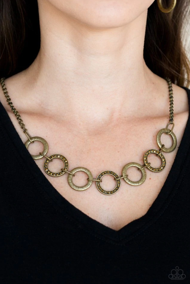 Modern Day Madonna Brass Necklace