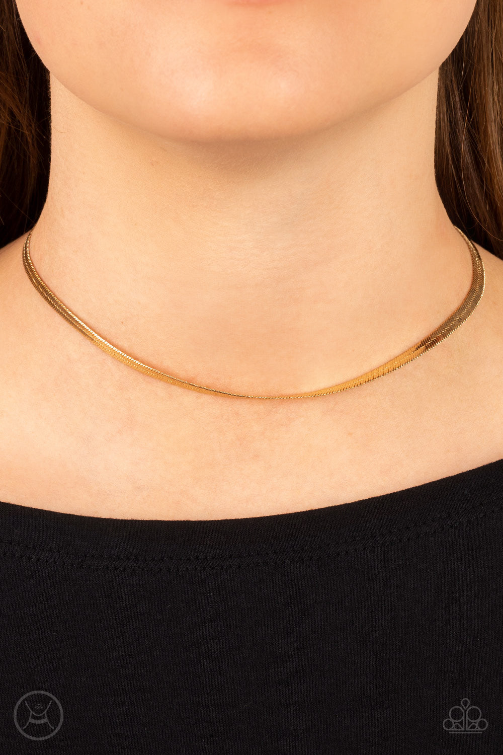 In No Time Flat Gold Choker Necklace