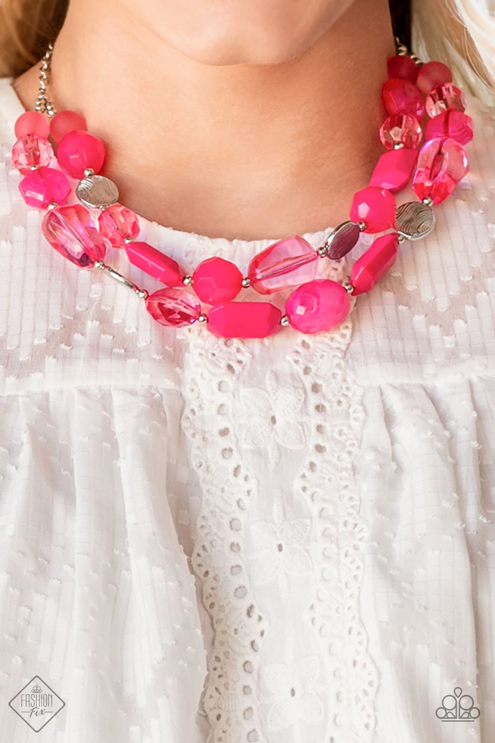 Oceanic Opulence Pink Necklace