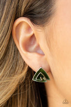 Load image into Gallery viewer, On Blast Green Post Earrings
