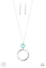 Load image into Gallery viewer, Optical Illusion Blue Turquoise Necklace
