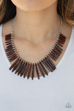 Load image into Gallery viewer, Out Of My Element Brown Acrylic Necklace
