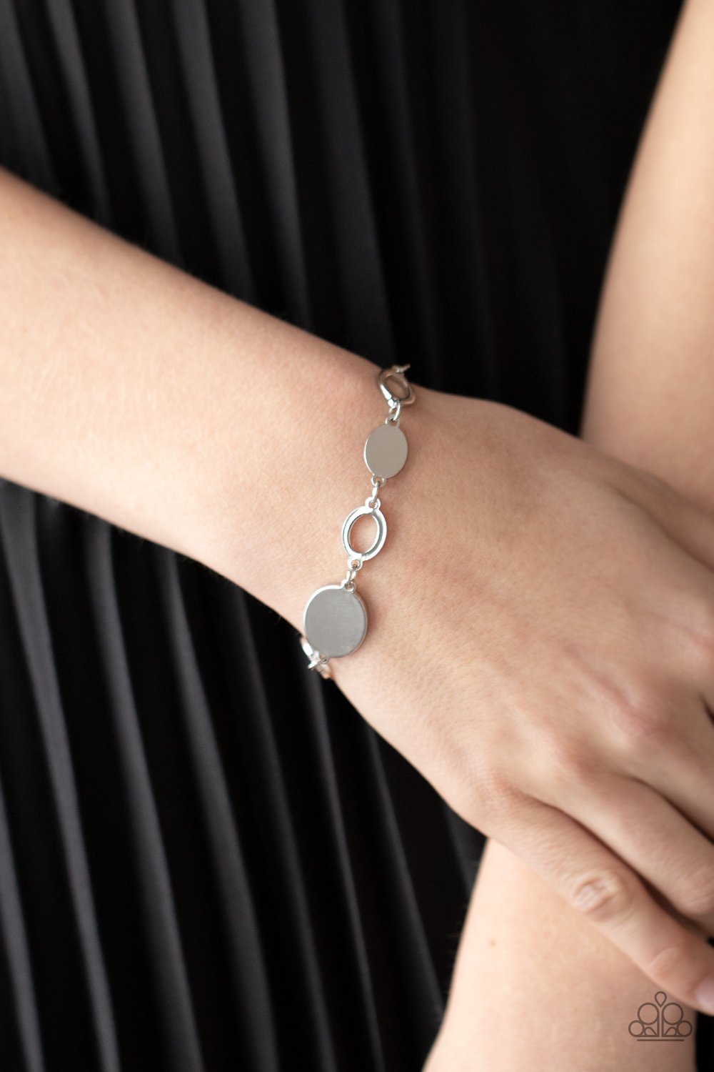 Oval and Out Silver Bracelet