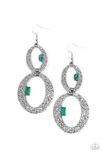 Load image into Gallery viewer, Oval and Oval Again Green Earrings
