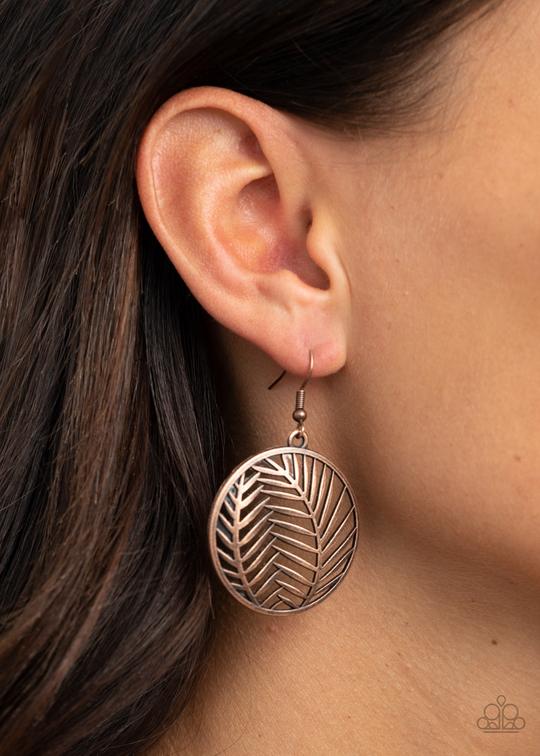 Palm Perfection Copper Earrings