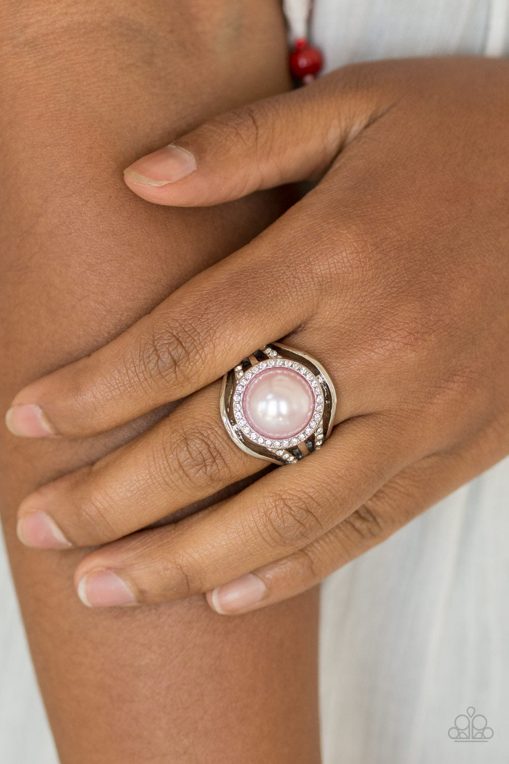Pampered In Pearls Pink Ring