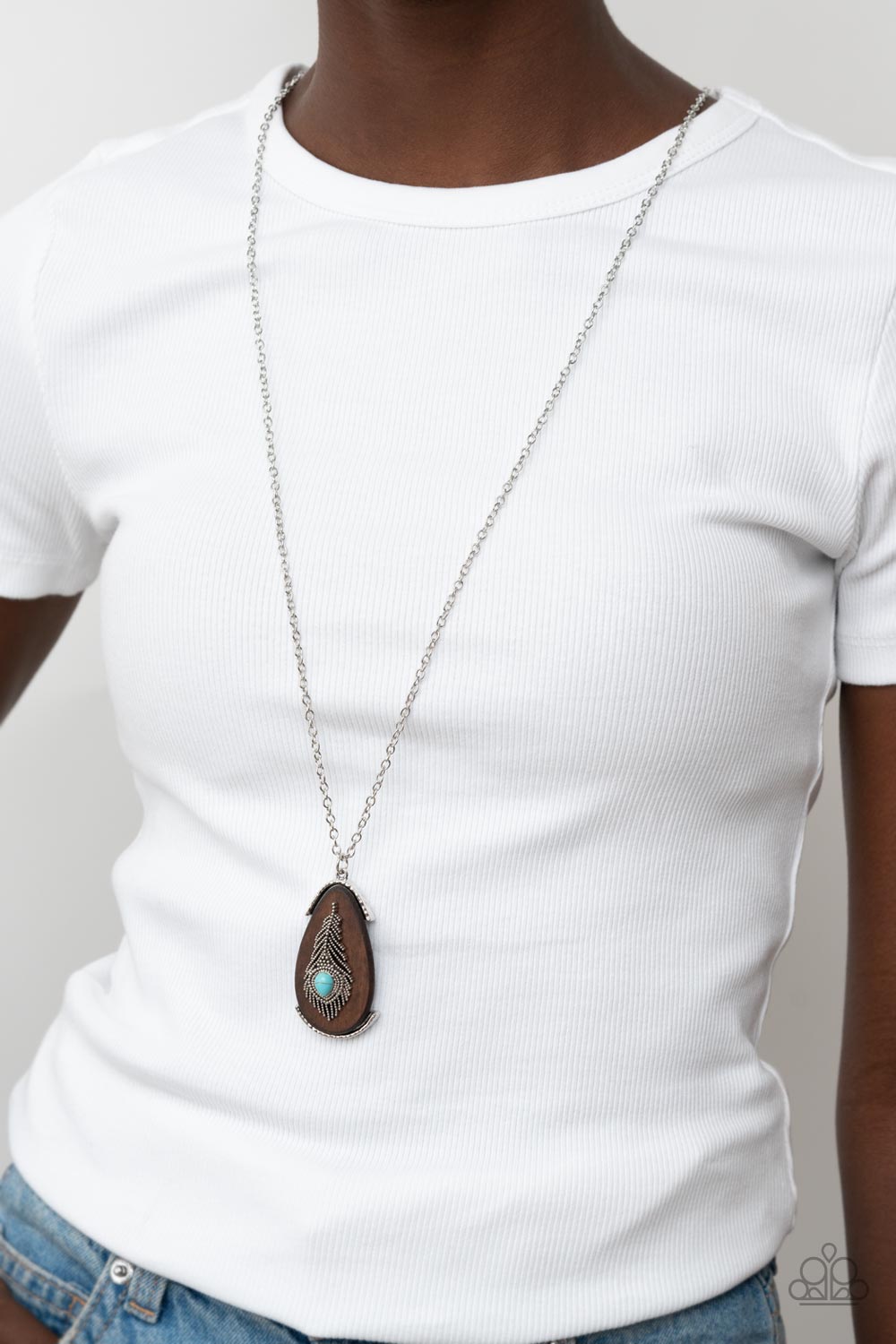 Personal Fowl Blue Necklace