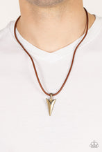 Load image into Gallery viewer, Pharaoh&#39;s Arrow Brass Necklace
