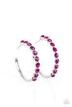 Load image into Gallery viewer, Photo Finish Pink Hoop Earrings
