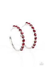Load image into Gallery viewer, Photo Finish Red Hoop Earrings
