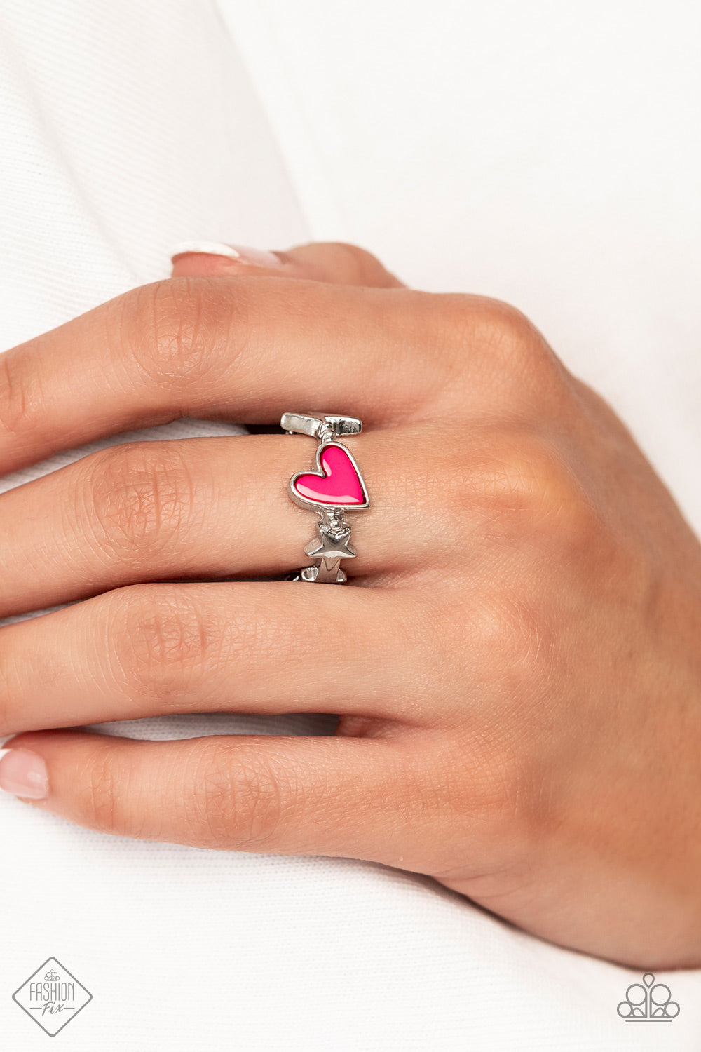 Contemporary Charm Pink Ring