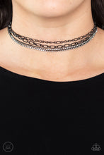 Load image into Gallery viewer, Glitter and Gossip Black Choker Necklace
