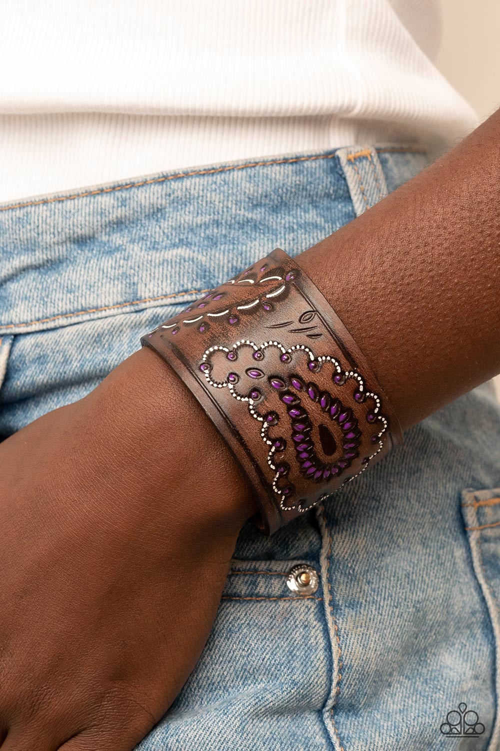 Paisley Pioneer Purple Urban Wrap Bracelet