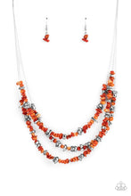 Load image into Gallery viewer, Placid Pebbles Orange Necklace
