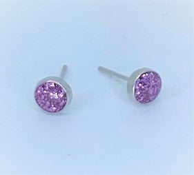 Glitter Purple Stud Starlet Shimmer Earrings