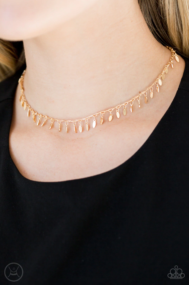 Purr-fect Ten Gold Choker Necklace