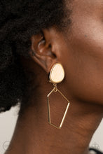 Load image into Gallery viewer, Retro Reverie Gold Clip-on Earrings

