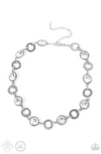 Load image into Gallery viewer, Rhinestone Rollout White Choker Necklace
