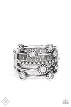 Load image into Gallery viewer, Rhinestone Studded Ritz White Ring
