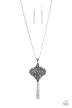 Load image into Gallery viewer, Rural Remedy Studded Ornate Detail Pendant Silver Necklace
