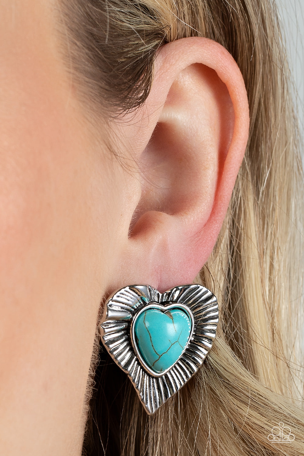 Rustic Romance Blue Turquoise Earrings