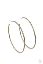 Load image into Gallery viewer, Rustic Roundabout Brass Hoop Earrings
