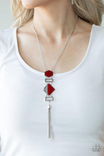 Load image into Gallery viewer, Stripe Up A Conversation Red Necklace
