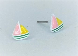 Summer Sailboat Starlet Shimmer Earrings