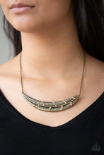 Load image into Gallery viewer, Say You Quill Brass Necklace
