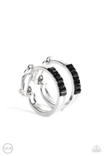 Load image into Gallery viewer, Ready, Steady, Glow Black Clip-on Hoop Earrings
