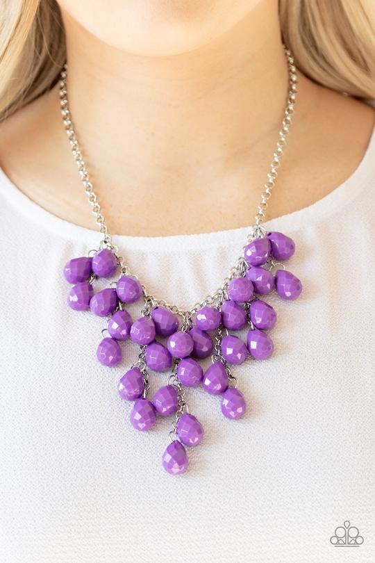 Serenely Scattered Purple Necklace