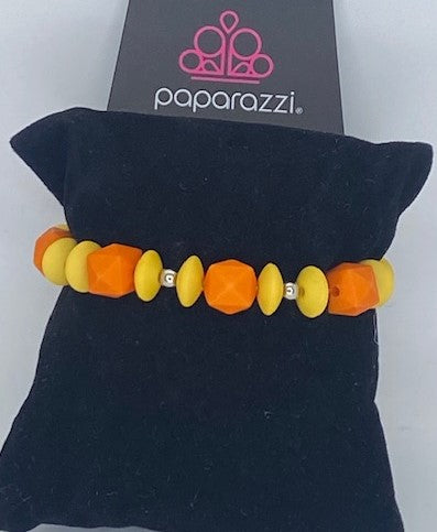 Shaped Yellow & Orange Starlet Shimmer Stretch Bracelet