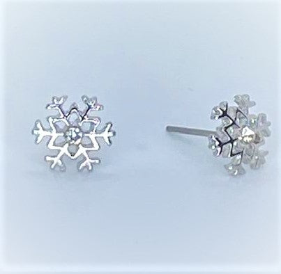 Snowflake White Rhinestone Starlet Shimmer Earrings