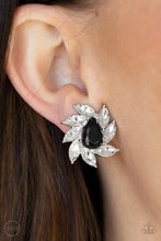 Load image into Gallery viewer, Sophisticated Swirl Black Clip-On Earrings
