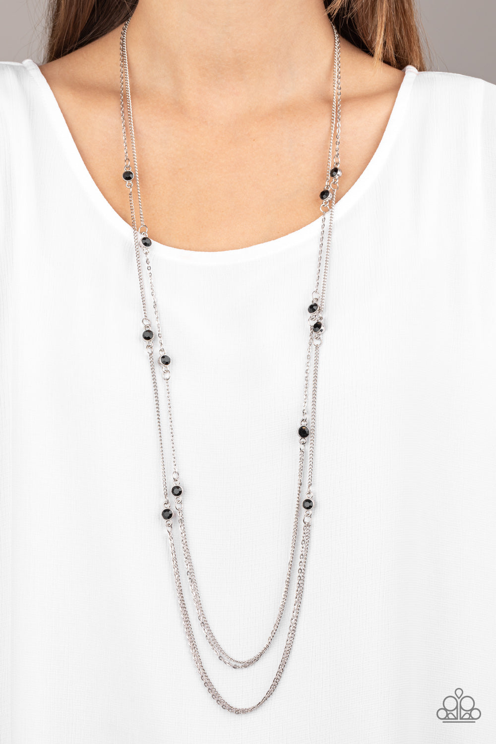 Sparkle Of The Day Black Necklace