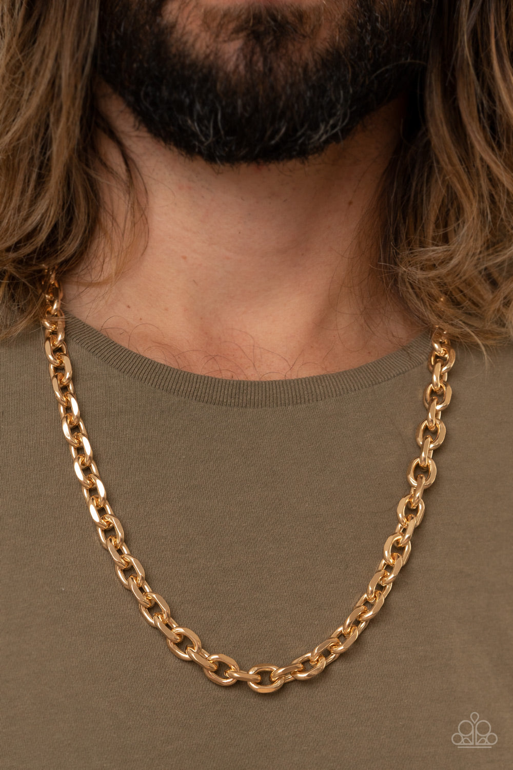 Steel Trap Gold Necklace