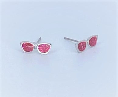 Summer Sunglasses Pink Starlet Shimmer Earrings