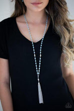 Load image into Gallery viewer, Tassel Takeover Blue Necklace
