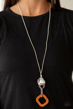 Load image into Gallery viewer, Top of The Wood Chain Orange Necklace
