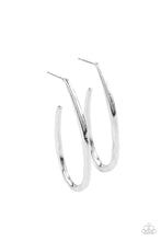 Load image into Gallery viewer, Totally Hooked Silver Hoop Earrings
