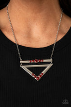 Load image into Gallery viewer, Triangulated Twinkle Red Necklace
