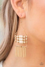 Load image into Gallery viewer, Tribal Tapestry Gold Earrings
