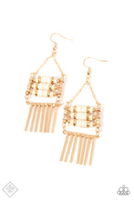 Load image into Gallery viewer, Tribal Tapestry Gold Earrings

