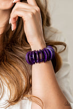 Load image into Gallery viewer, Tropical Tiki Bar Purple Bracelet
