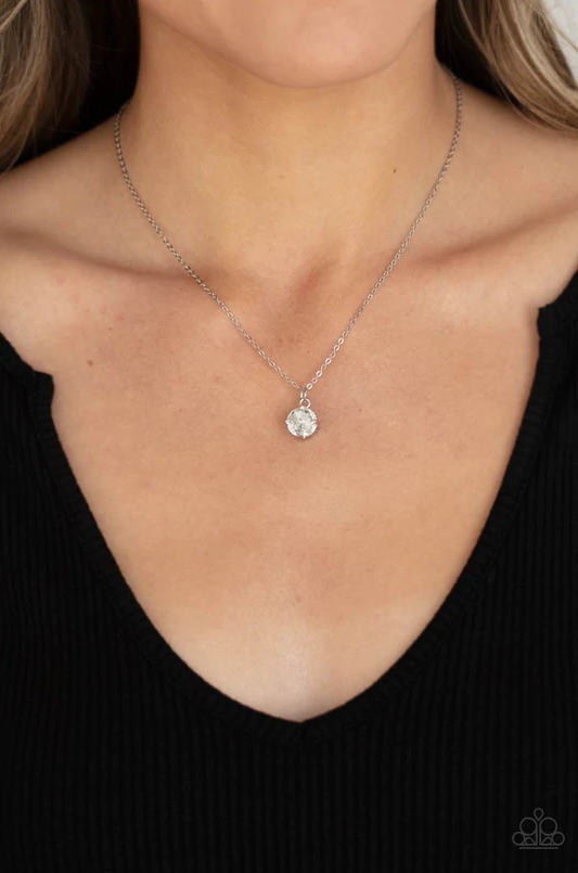 Undeniably Demure White Necklace