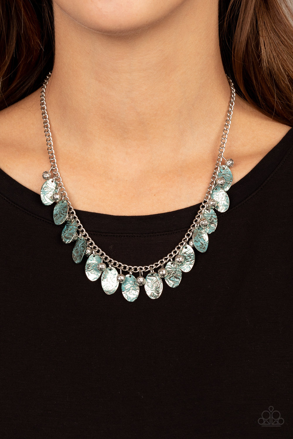 Vintage Gardens Blue Necklace