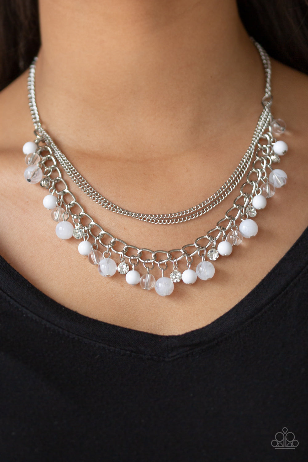 Wait and Sea White Necklace