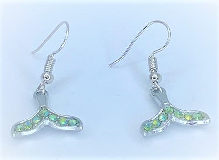 Whale Tale Green Starlet Shimmer Earrings