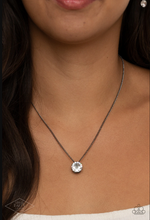 Load image into Gallery viewer, What A Gem White Rhinestone Black Necklace
