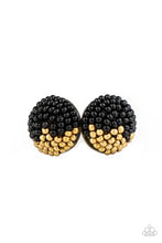Load image into Gallery viewer, As Happy As Can Bead Black Post Earrings
